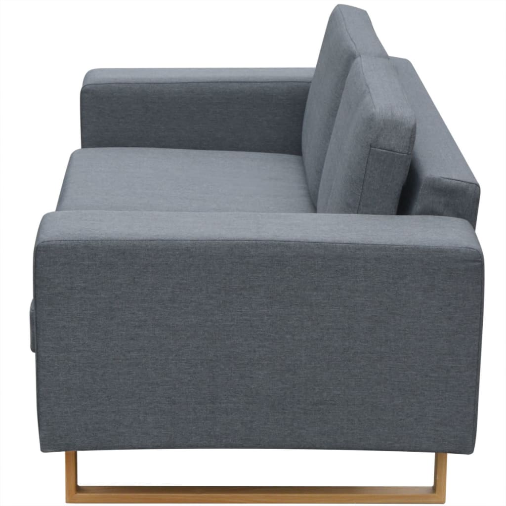 topersoners sofa i stof lysegrå