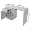 skrivebord med skuffe og skab 100x40x73 cm hvid