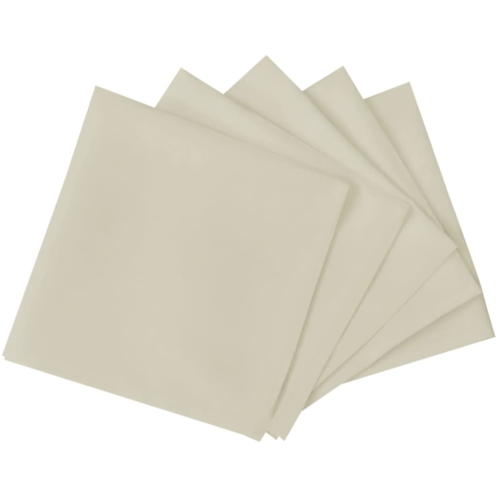 middagsservietter 10 stk. cremefarvet 50x50 cm