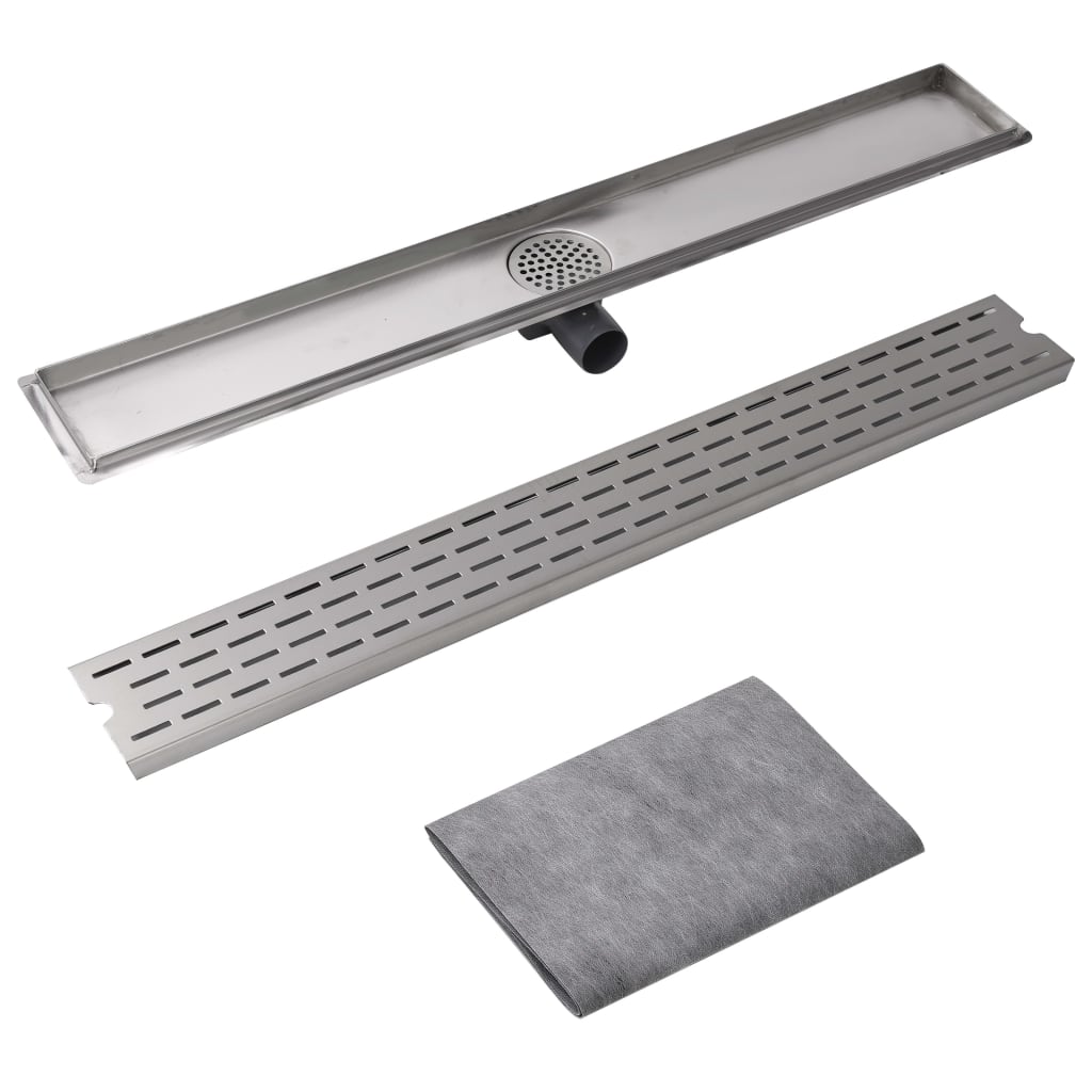 lineært bruseafløb 930x140 mm rustfrit stål
