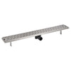 lineært bruseafløb 930x140 mm rustfrit stål