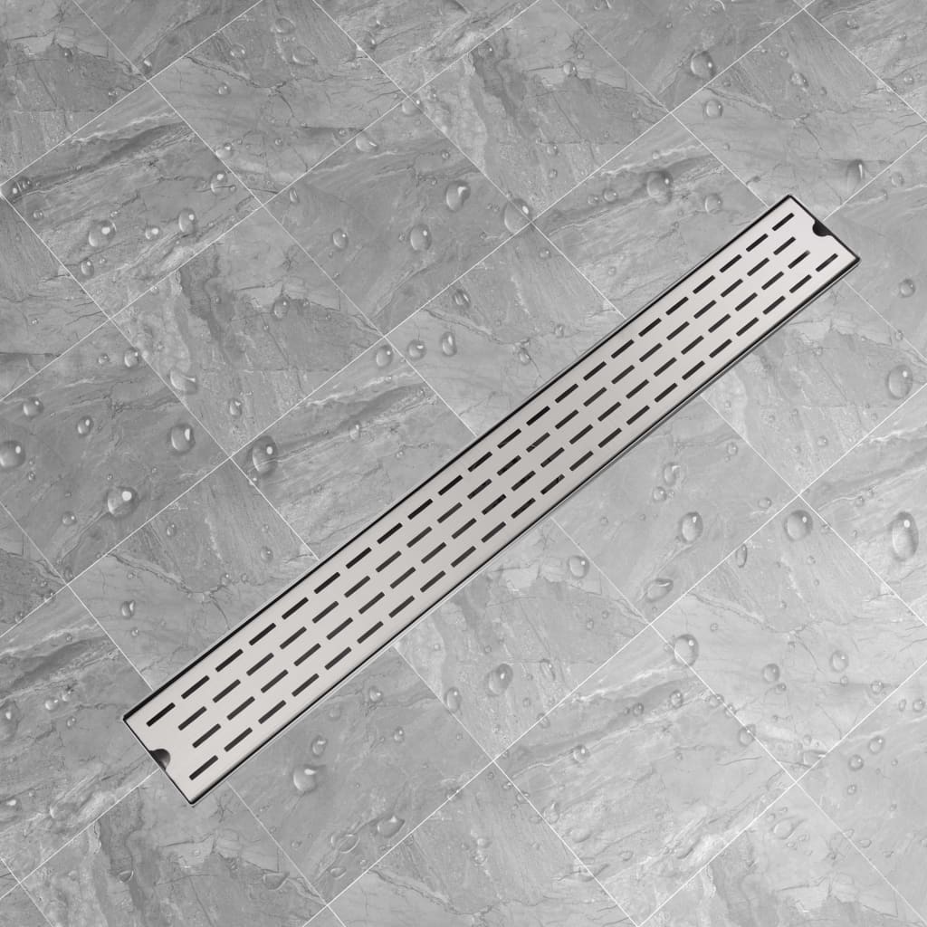 lineært bruseafløb 930x140 mm rustfrit stål