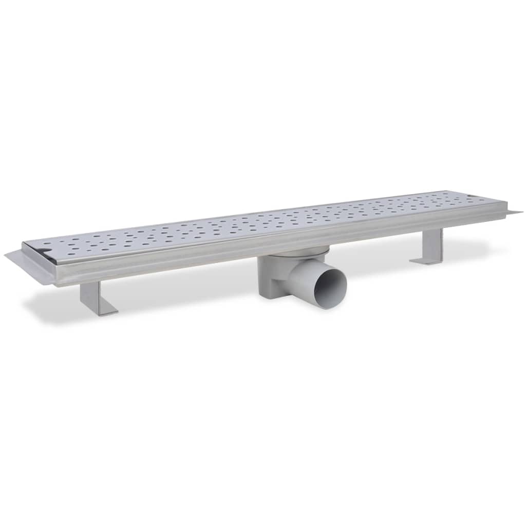 lineært bruseafløb 630x140 mm rustfrit stål bobledesign