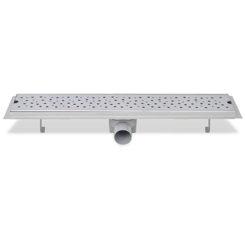 lineært bruseafløb 630x140 mm rustfrit stål bobledesign
