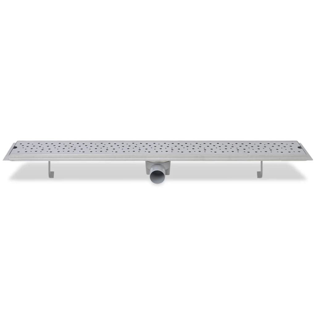 lineært bruseafløb 930x140 mm rustfrit stål bobledesign