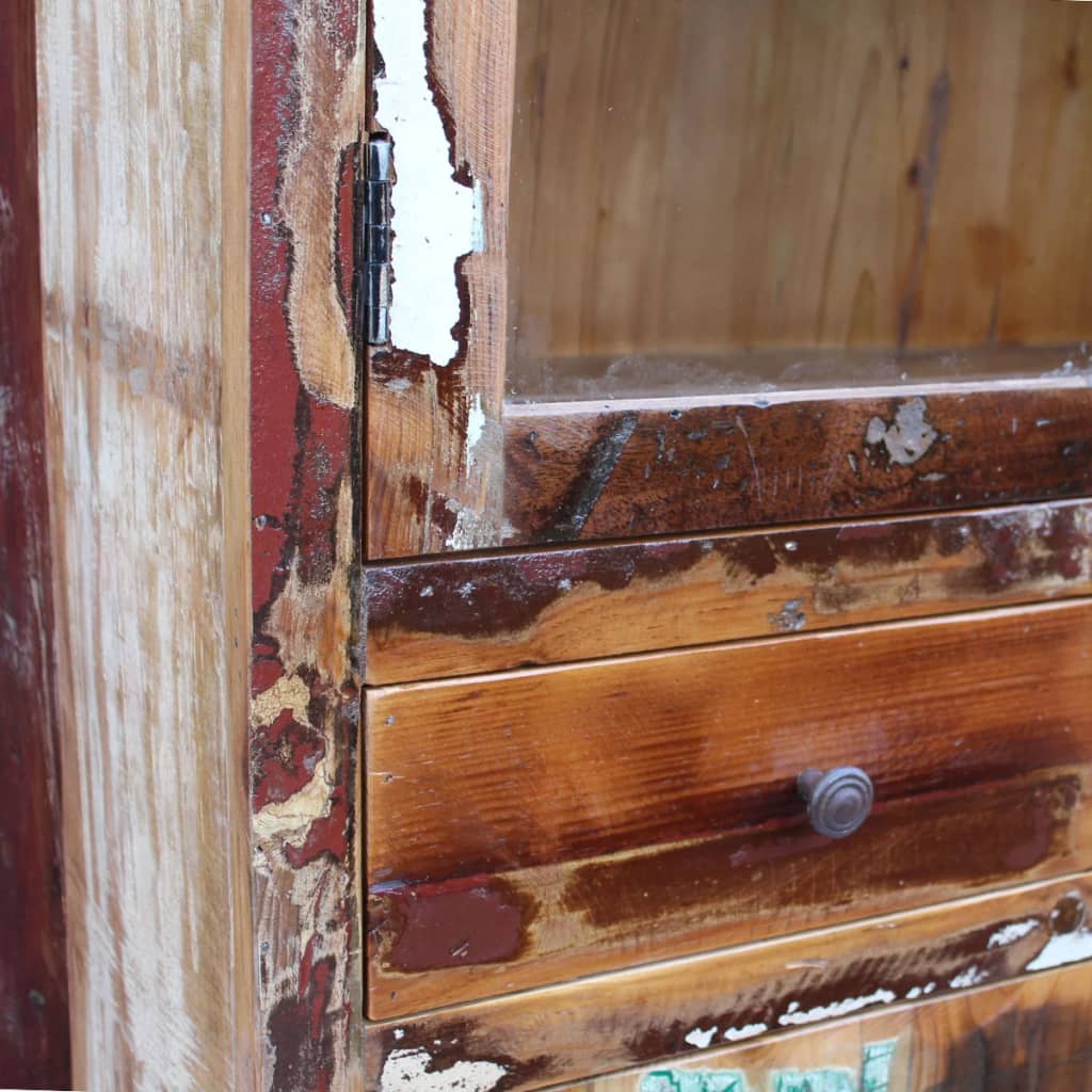 skab 90x40x190 cm massivt genbrugstræ