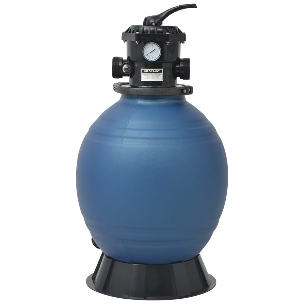 sandfilter til pool multiventil med 6 indstillinger blå 460 mm