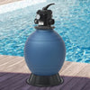 sandfilter til pool multiventil med 6 indstillinger blå 460 mm