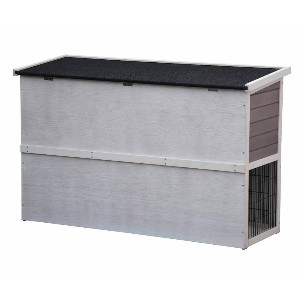kaninbur Bigfoot 137x50x85 cm træ hvid
