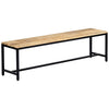 spisebordsbænk 160 cm massivt ru mangotræ