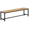 spisebordsbænk 160 cm massivt ru mangotræ