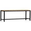 spisebordsbænk 120 cm massivt ru mangotræ