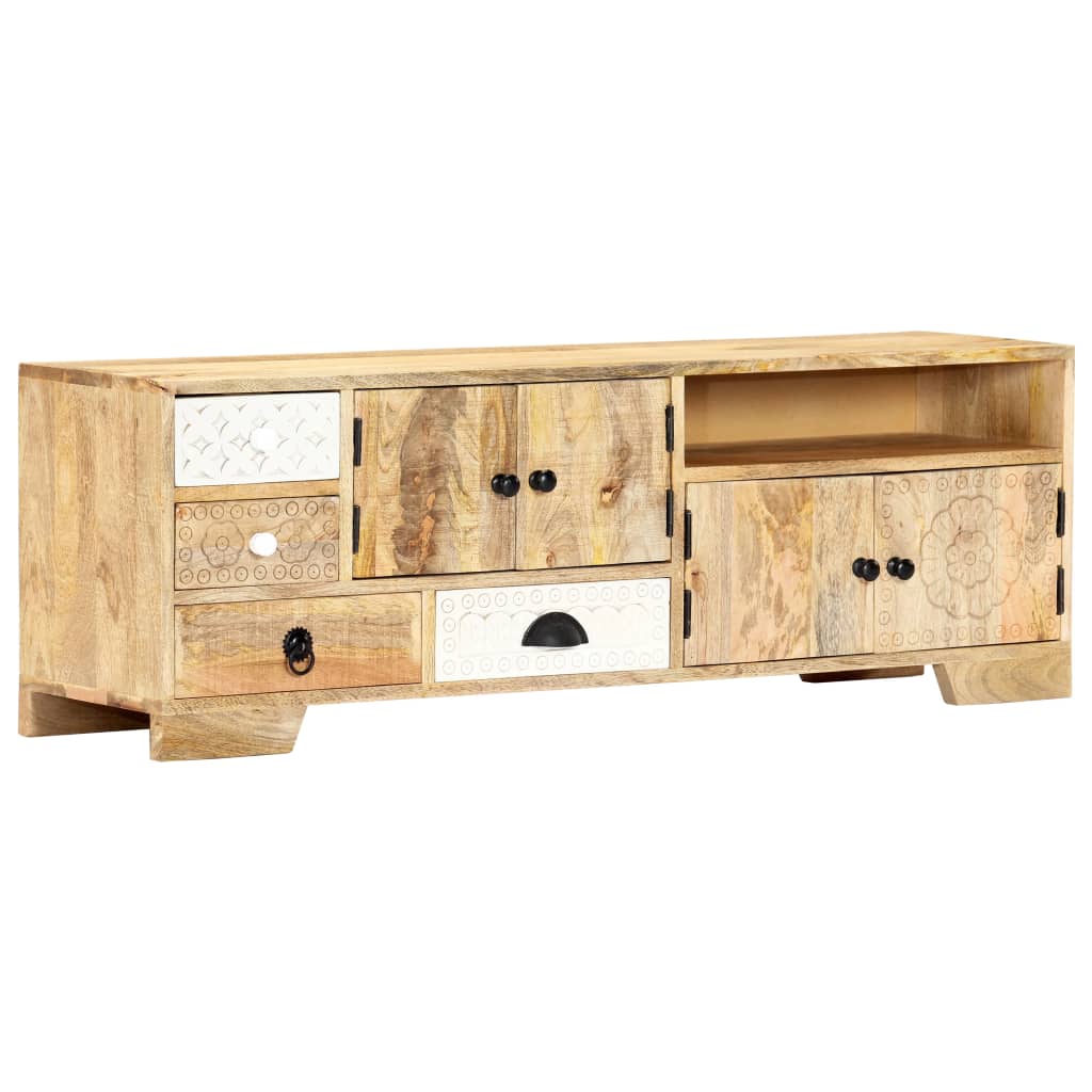 tv-skab 120x30x40 cm massivt mangotræ