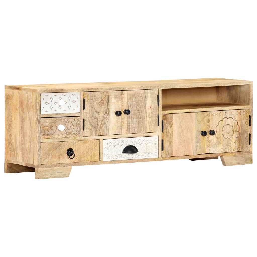 tv-skab 120x30x40 cm massivt mangotræ