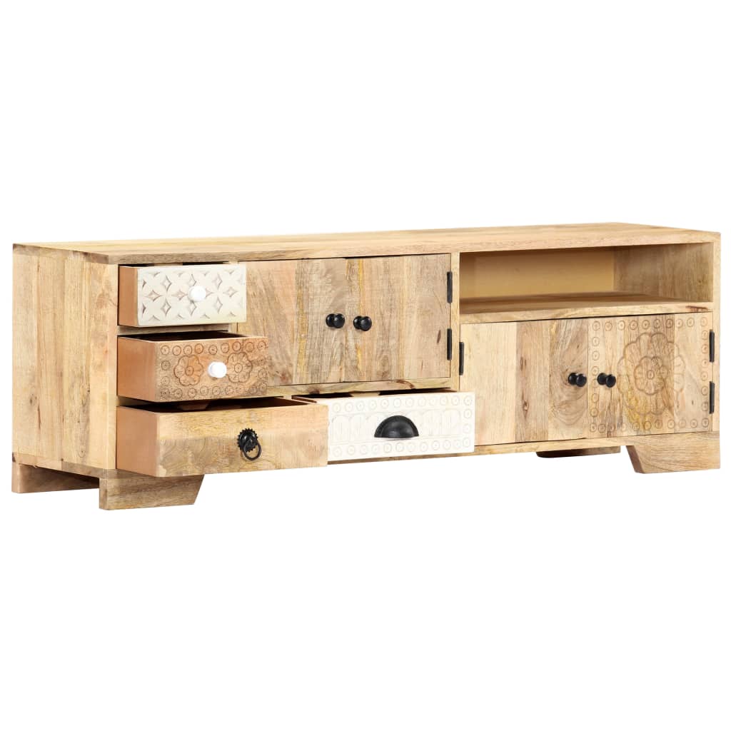 tv-skab 120x30x40 cm massivt mangotræ