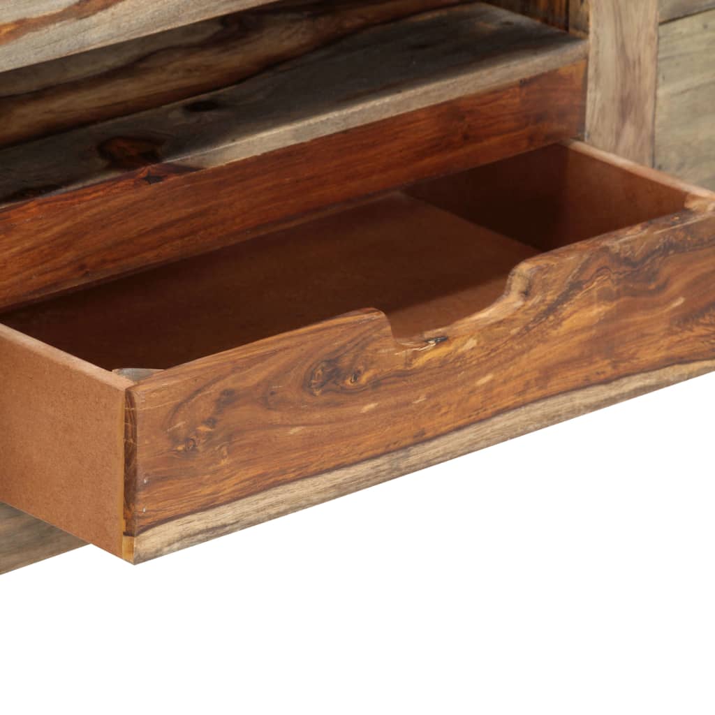 skænk 100x30x50 cm massivt akacietræ grå