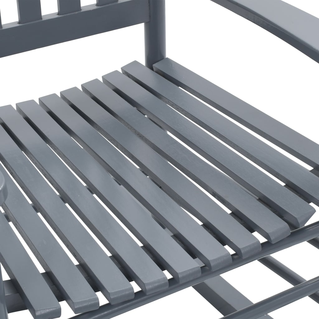 gyngestol med buet sæde poppeltræ grå