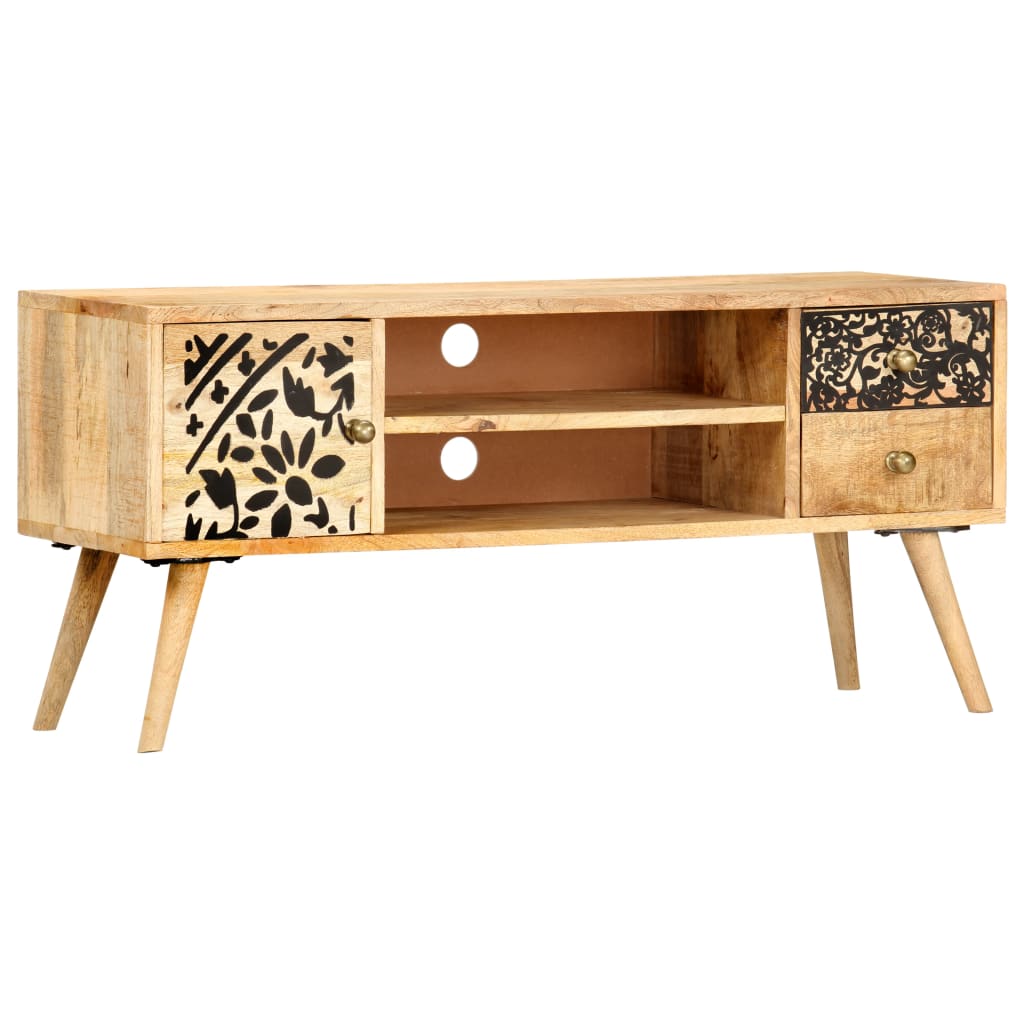 tv-skab 100x30x45 cm massivt mangotræ
