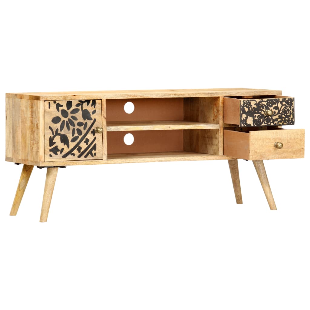tv-skab 100x30x45 cm massivt mangotræ