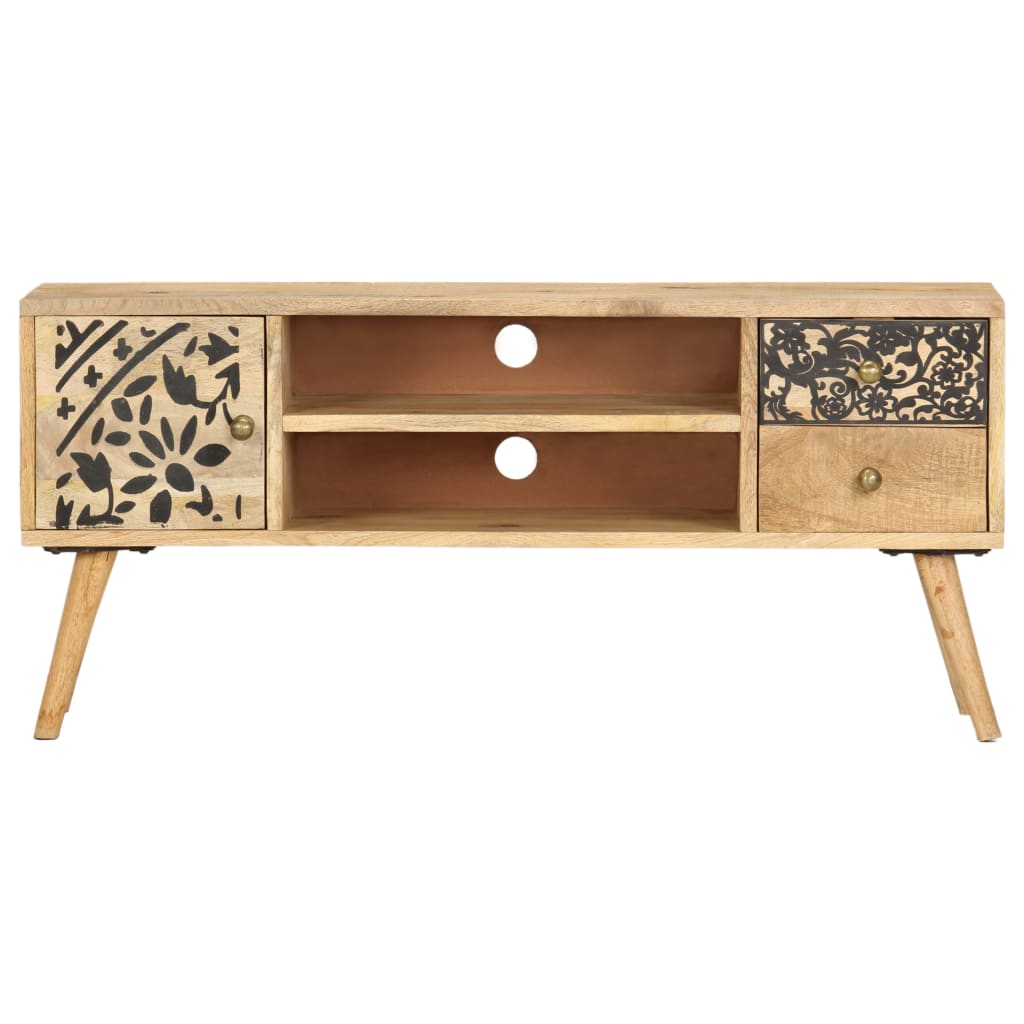 tv-skab 100x30x45 cm massivt mangotræ