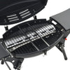transportabel gasgrill med madlavningszone sort