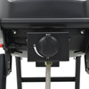 transportabel gasgrill med madlavningszone sort