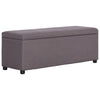 bænk med opbevaringsrum 116 cm polyester gråbrun