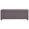 bænk med opbevaringsrum 116 cm polyester gråbrun