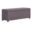 bænk med opbevaringsrum 116 cm polyester gråbrun