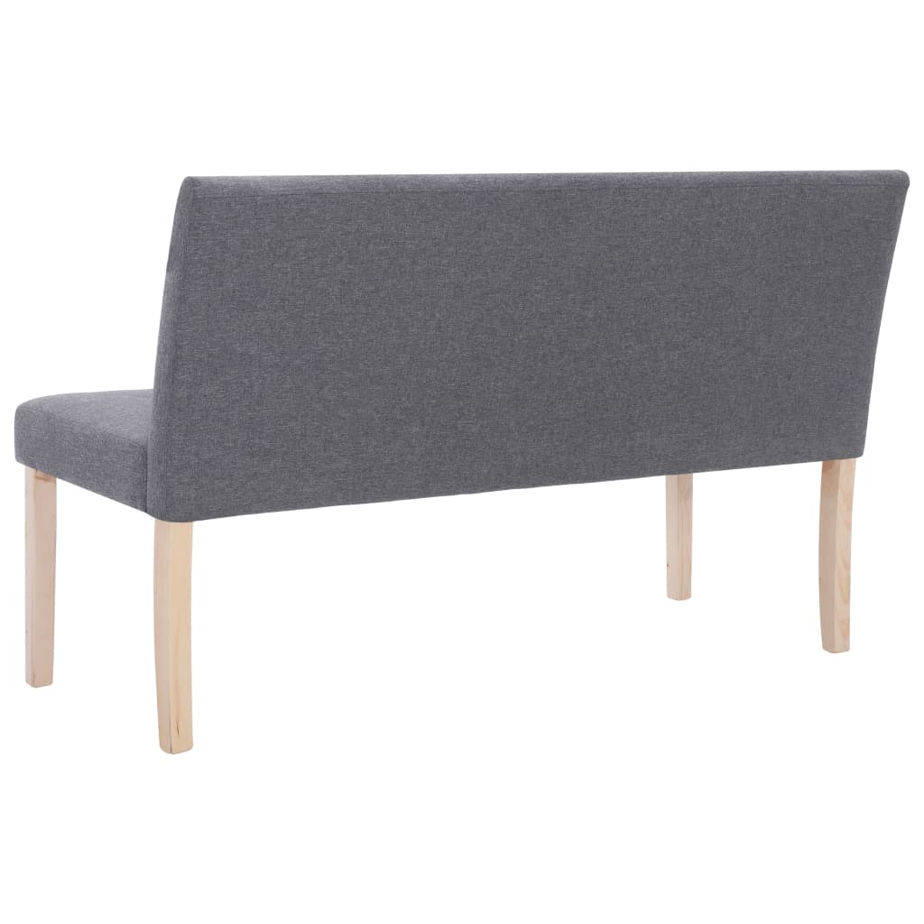 bænk 139,5 cm polyester lysegrå