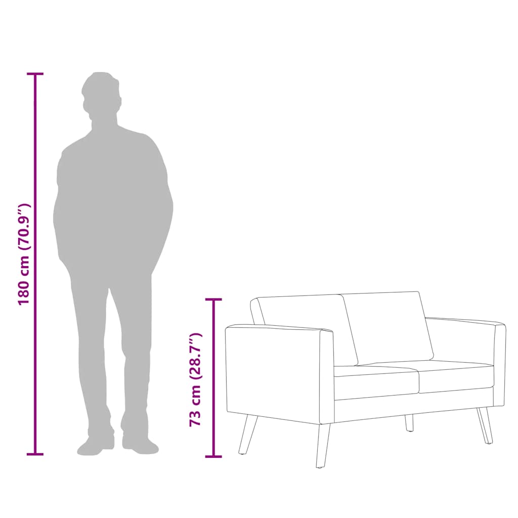 2-personers sofa i stof grøn