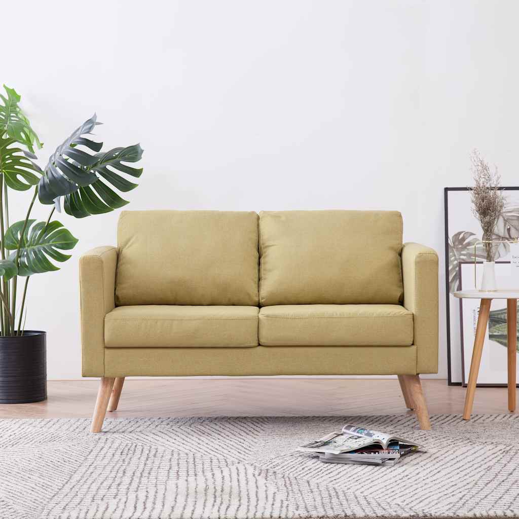 2-personers sofa i stof grøn