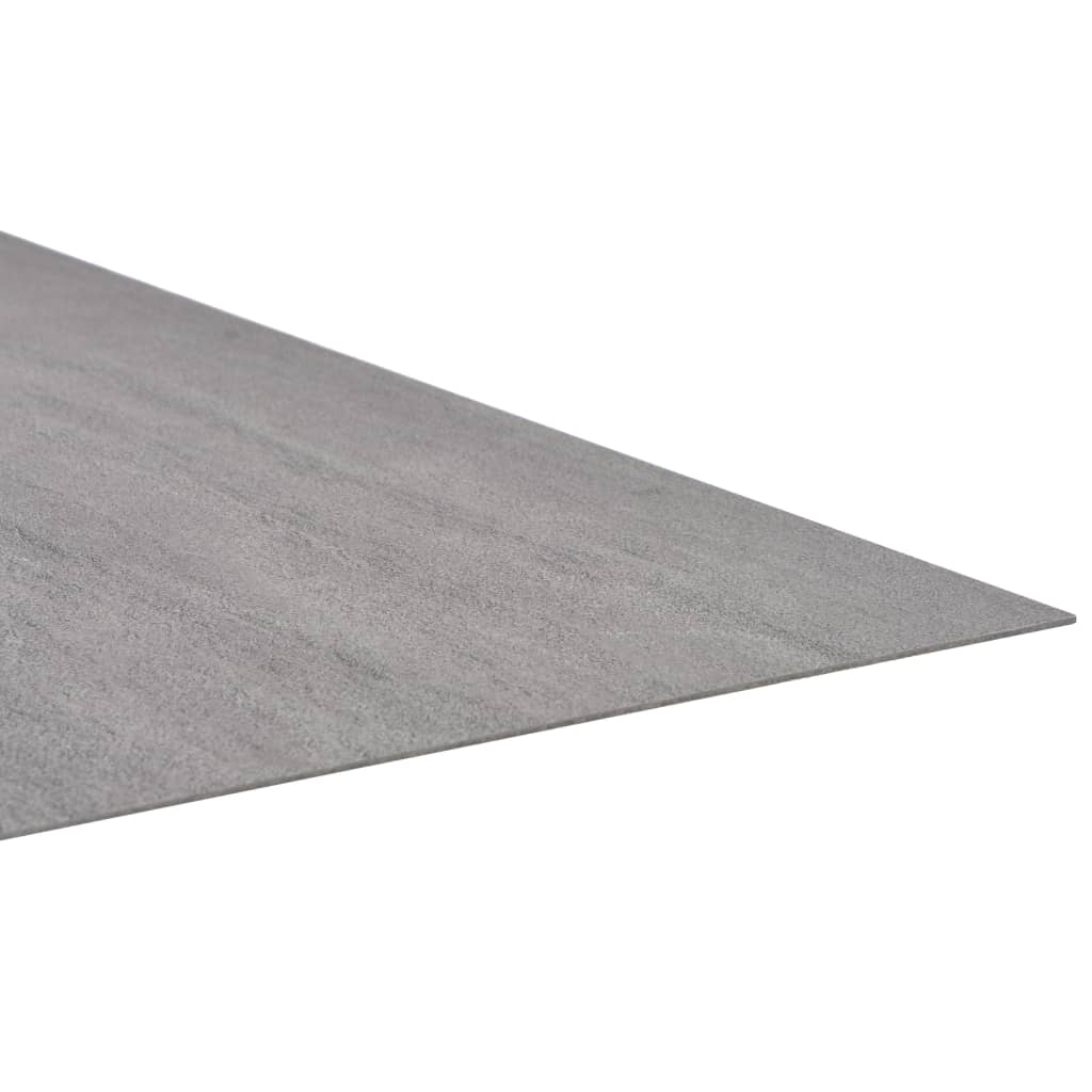 selvklæbende PVC-gulvbrædder 5,11 m² stiplet grå