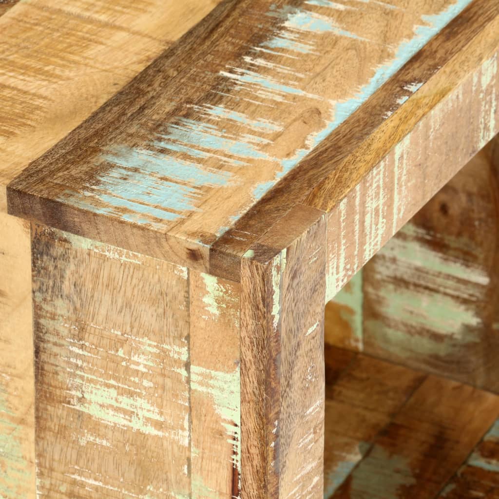 tv-skab 120x30x40 cm massivt genbrugstræ og stål