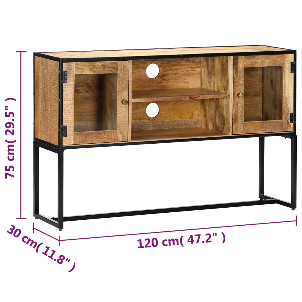 tv-skab 120x30x75 cm massivt genbrugstræ