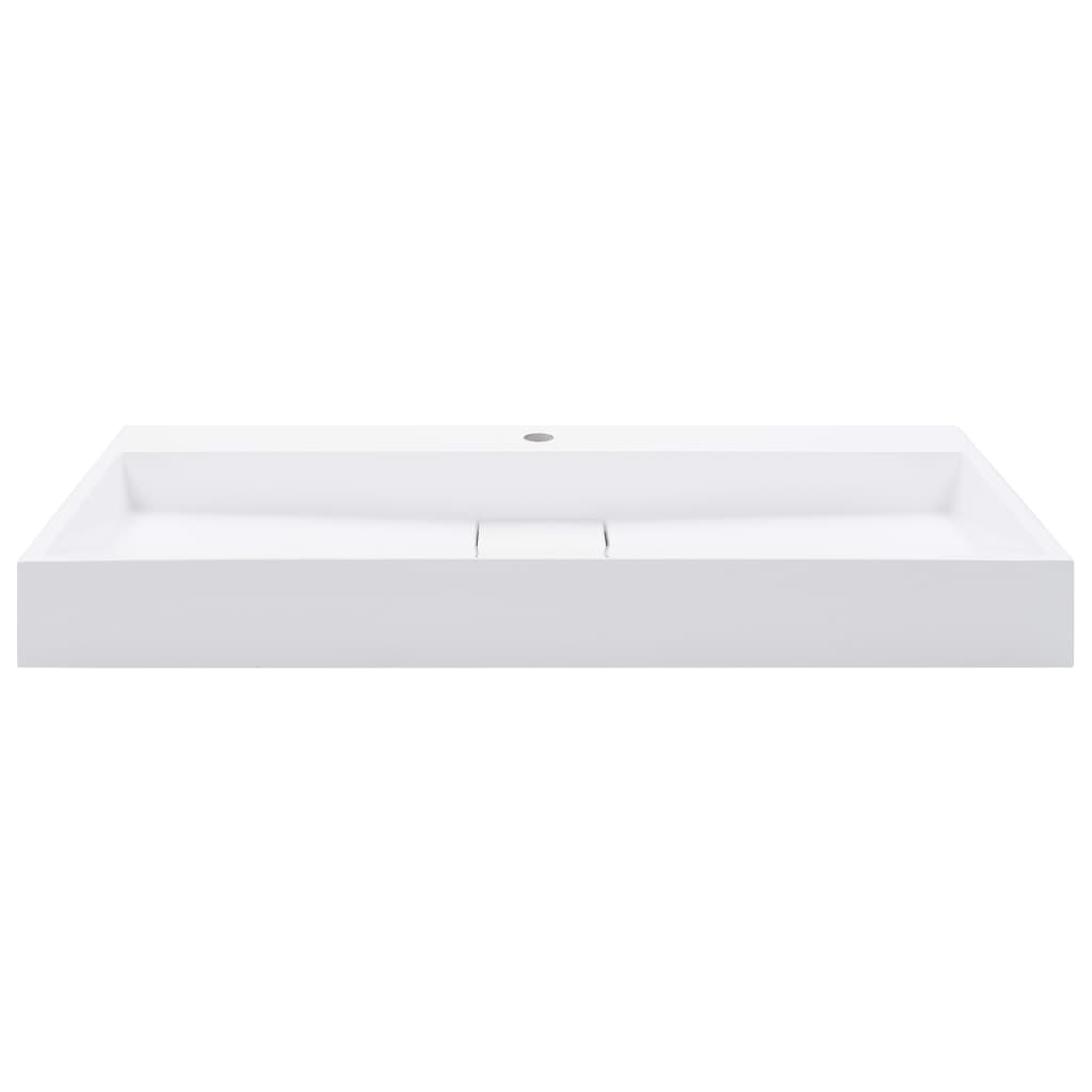 håndvask 100 x 46 x 11 cm mineralstøbt/marmorstøbt hvid