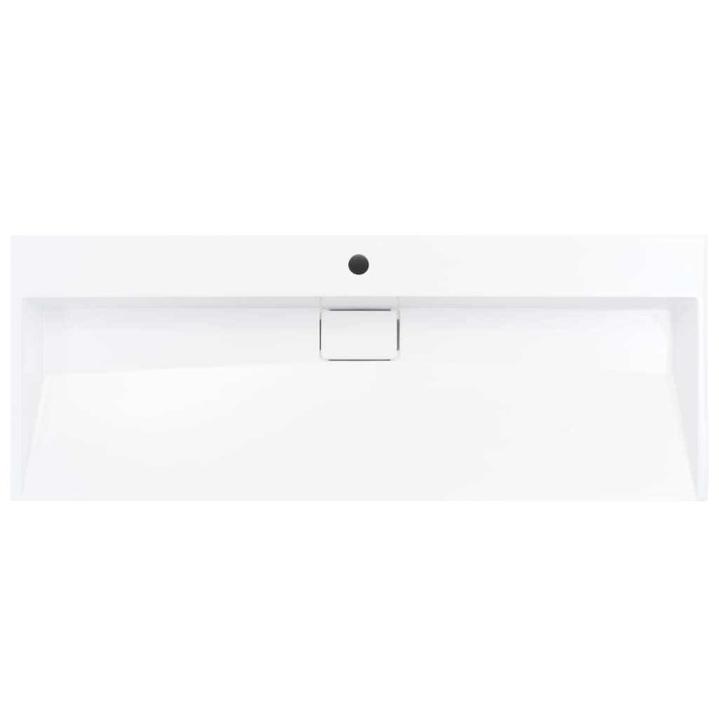håndvask 120 x 46 x 11 cm mineralstøbt/marmorstøbt hvid