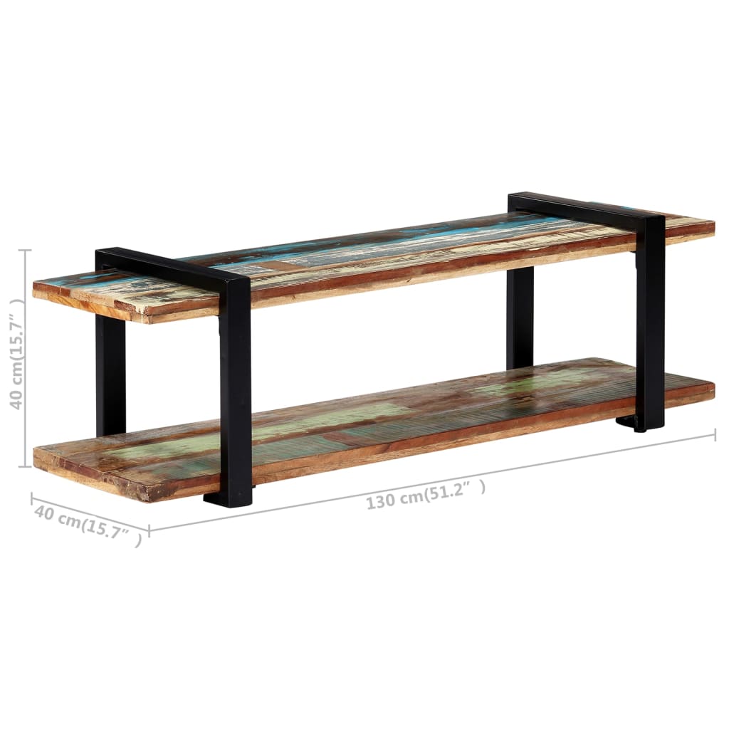 tv-skab 130x40x40 cm massivt genbrugstræ