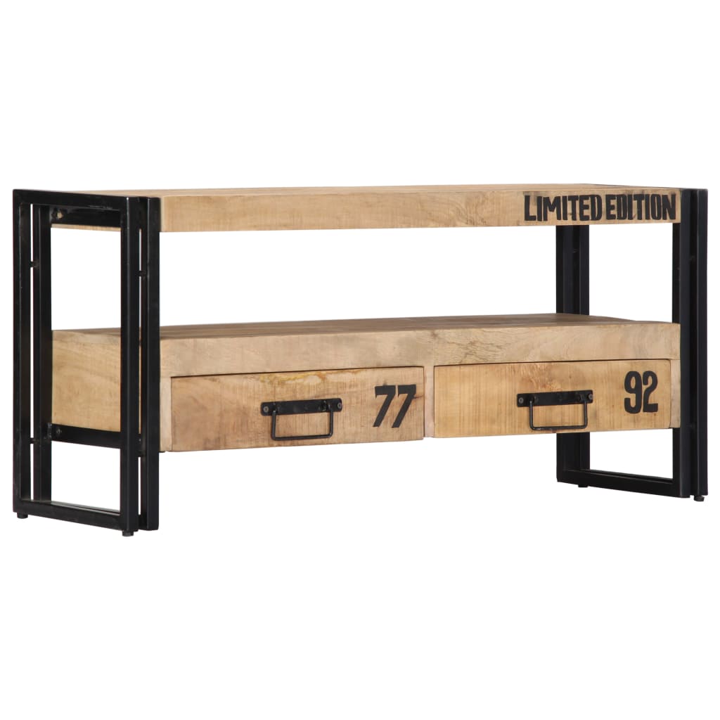tv-skab 100x30x45 cm massivt mangotræ
