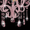 loftlampe med perler rund E14 pink
