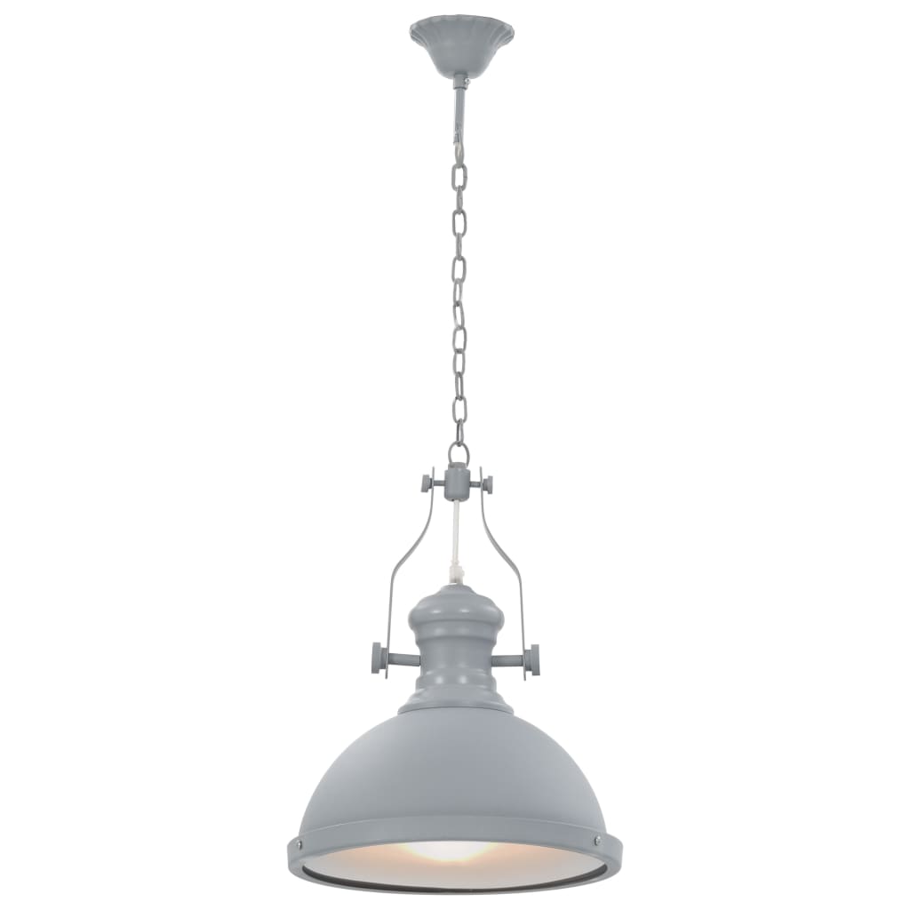 loftslampe rund E27 grå