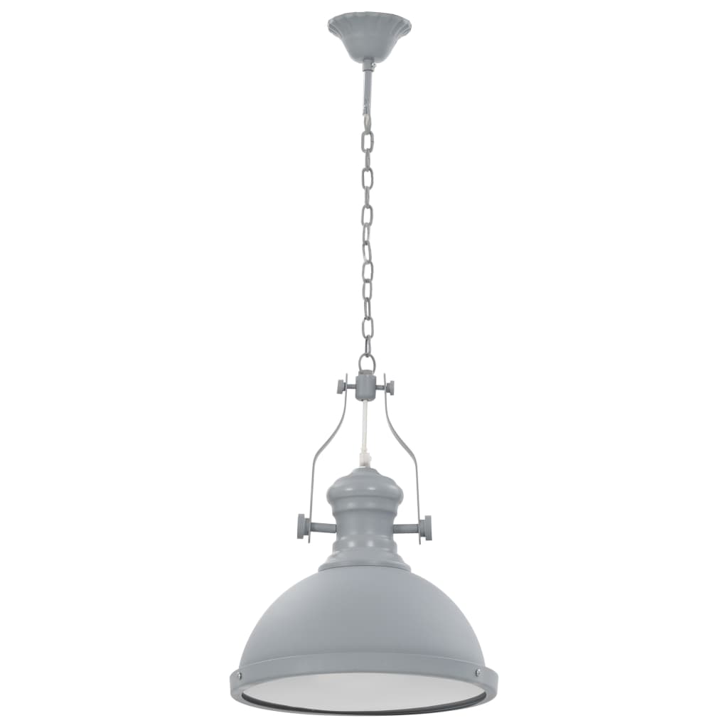 loftslampe rund E27 grå