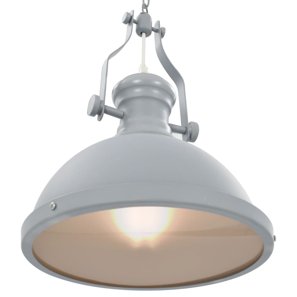 loftslampe rund E27 grå