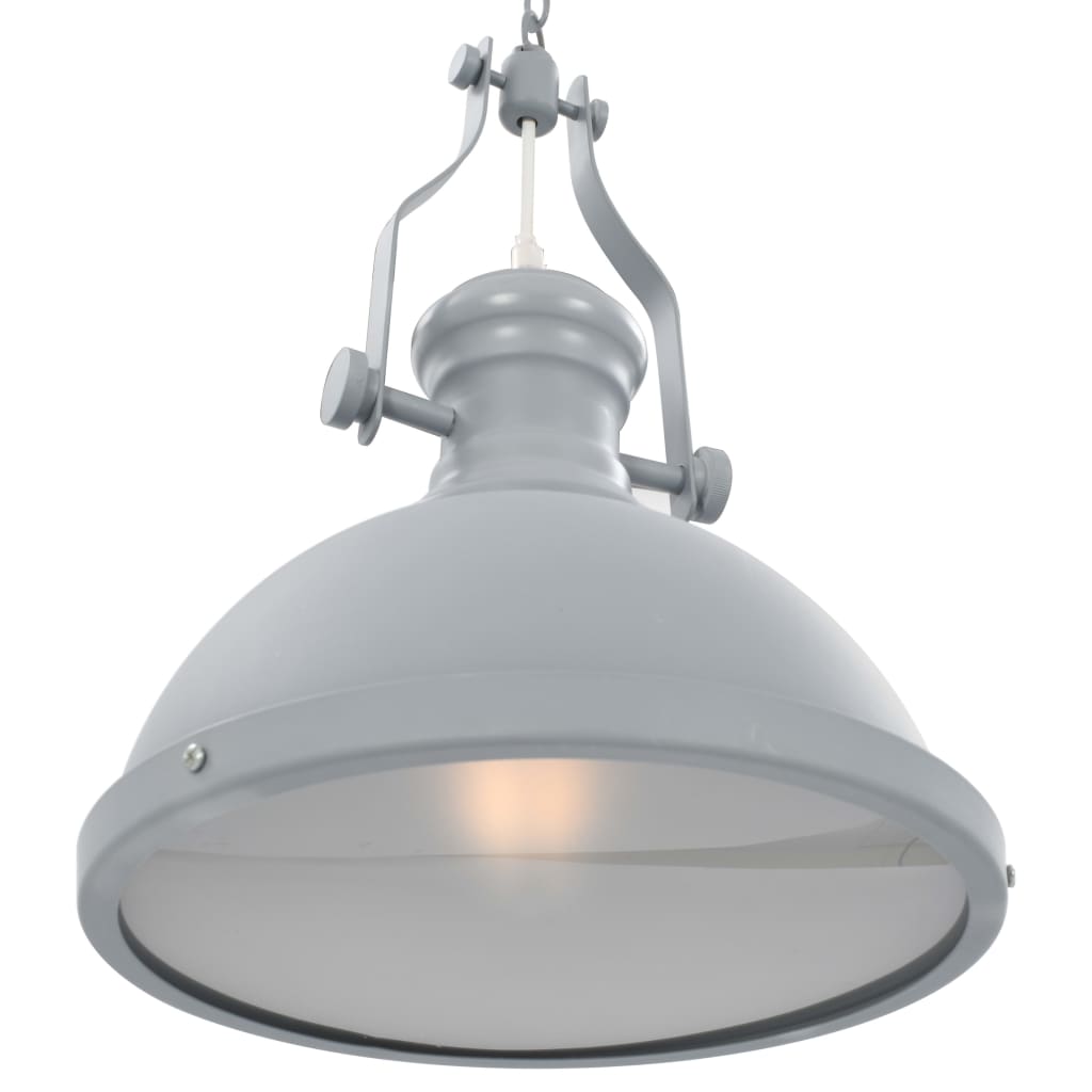 loftslampe rund E27 grå