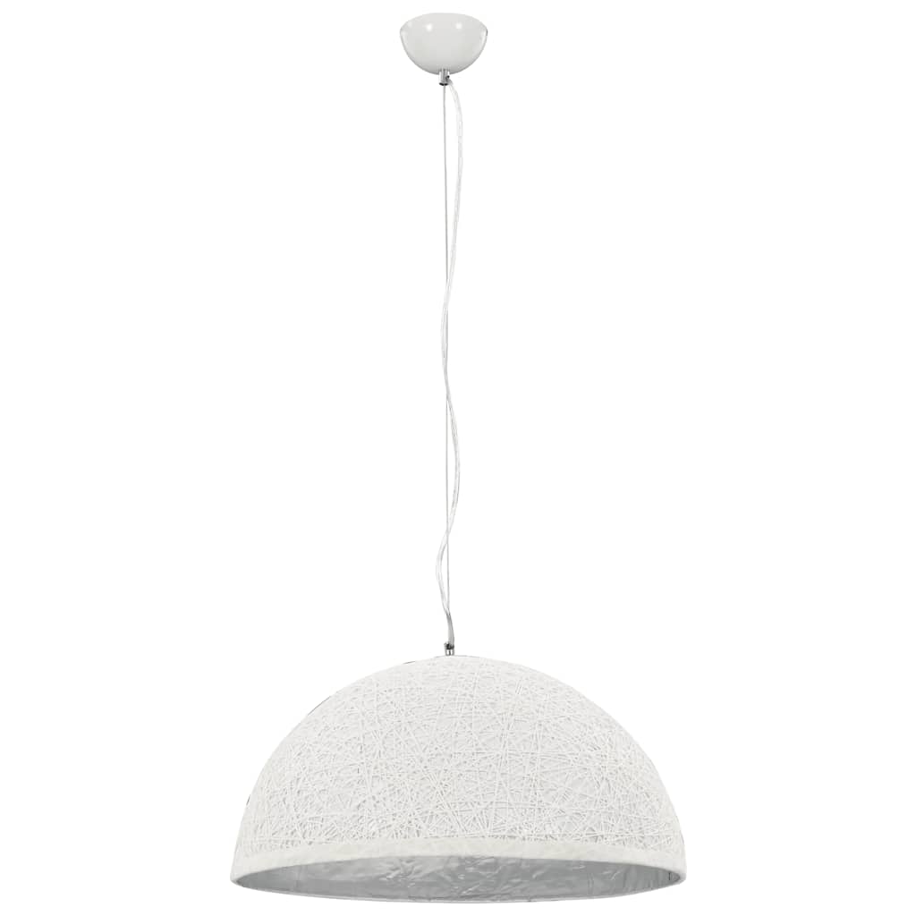 pendellampe Ø 50 cm E27 hvid og sølvfarvet