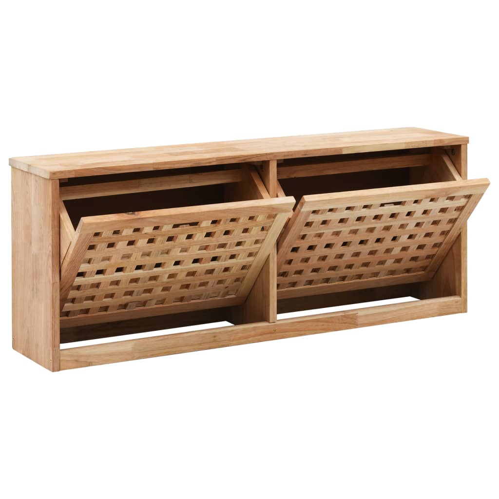 skobænk 94 x 20 x 38 cm massivt valnøddetræ