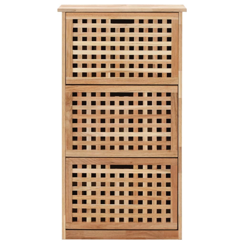 skoskab 55x20x104 cm massivt valnøddetræ