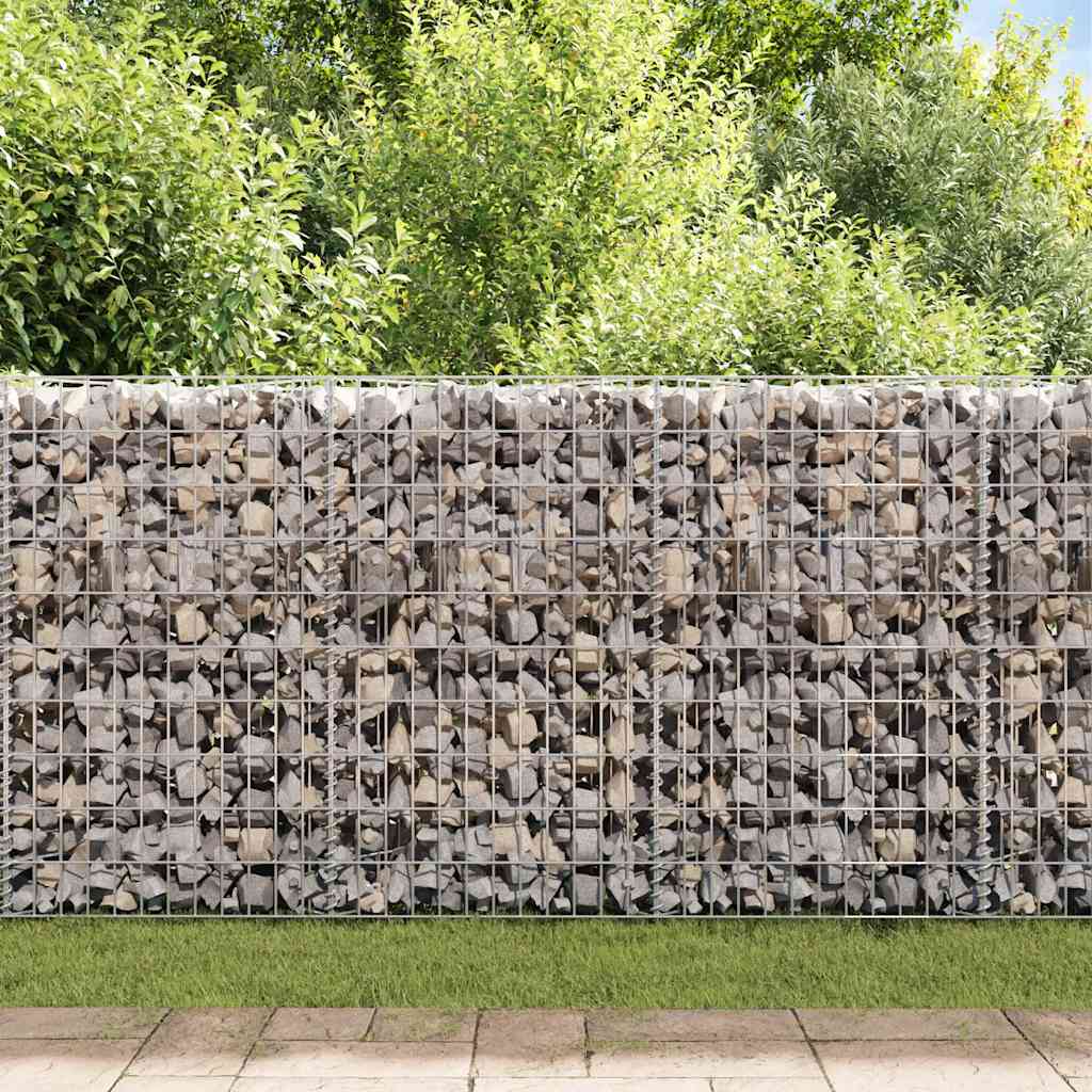 gabionvæg galvaniseret stål 450 x 30 x 100 cm