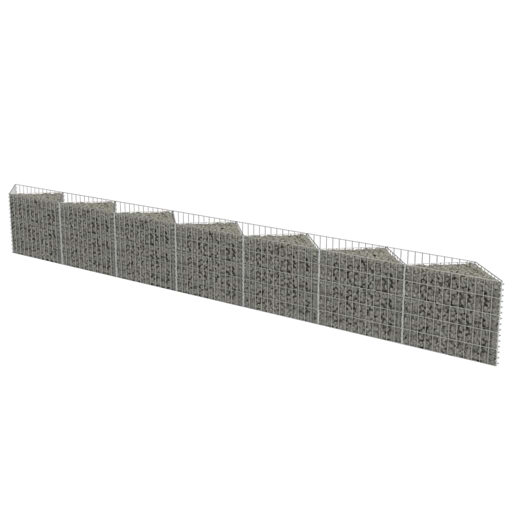 gabionvæg 450x30x50 cm galvaniseret stål
