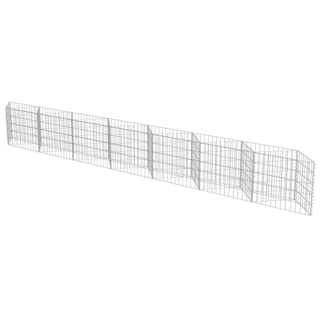 gabionvæg 450x30x50 cm galvaniseret stål